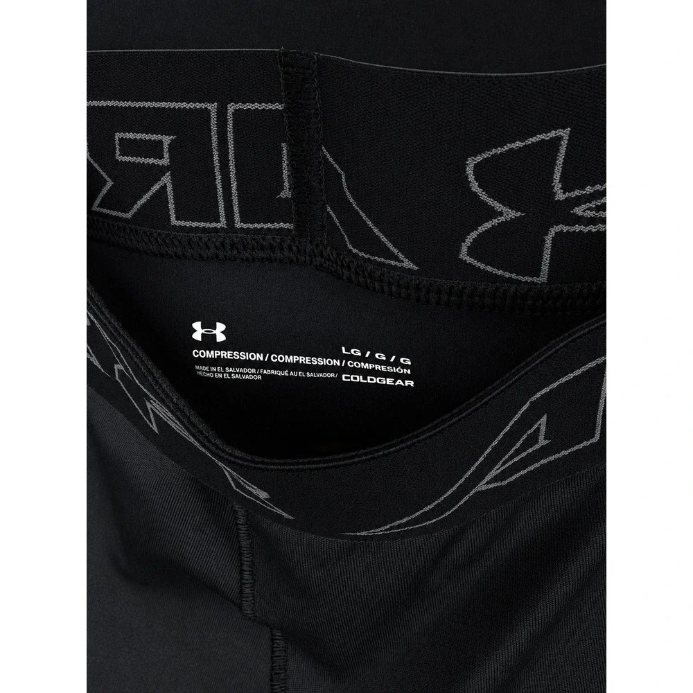 Under Armour Boys ColdGear Compression Leggings Black Tights Large‎